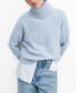 Фото #1 товара Women's Thick Knit Turtleneck Sweater
