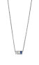 Timeless silver necklace with zircons EG3578040