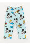 Фото #4 товара LCW baby Polo Yaka Kısa Kollu Minnie Mouse Baskılı Erkek Bebek Pijama Takım