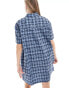 Tommy Jeans Checked Shirt Mini Dress in Blue