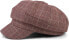 styleBREAKER Women's Bakerboy Peaked Cap with Glencheck Checked Pattern, Balloon Hat, Bakerboy Flat Hat, Newsboy Cap 04023068