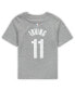 Preschool Boys and Girls Kyrie Irving Gray Brooklyn Nets Statement Edition Name and Number T-shirt