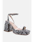 Фото #2 товара Women's Such Flirt Snake Print Triangular Block Heel Sandals