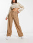 Weekday Hazel tailored trousers in dark beige