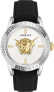 Фото #1 товара Versace Herren Armbanduhr V-CODE RESTYLING Palazzo schwarz, silber 43 mm VESN00222