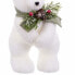 Christmas bauble White Multicolour Plastic Polyfoam Fabric Bear 13 x 15 x 30 cm