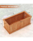 Raised Garden Bed Fir Wood Rectangle Planter Box with Drainage Holes