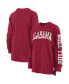 ფოტო #1 პროდუქტის Women's Crimson Alabama Crimson Tide Two-Hit Canyon Long Sleeve T-shirt