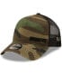 Men's Camo and Black Cleveland Browns Flawless Utility A-Frame Trucker 9FORTY Snapback Hat