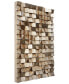 Фото #2 товара 'Textured 1' Metallic Handed Painted Rugged Wooden Blocks Wall Sculpture - 48" x 30"