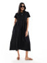 Фото #1 товара Nobody's Child Maine jersey midi dress in black