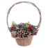 Christmas bauble Red Multicolour Rattan Plastic Foam Pineapples Basket 21 x 21 x 30 cm