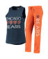 ფოტო #2 პროდუქტის Women's Orange, Navy Chicago Bears Muscle Tank Top and Pants Sleep Set