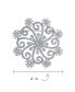 ფოტო #2 პროდუქტის Large Frozen Winter Swirl Holiday Party CZ Cubic Zirconia Scarf Christmas Statement Snowflake Brooch Pin For Women