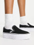 Vans Slip On stackform trainers in black and white