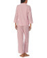 Petite 2-Pc. 3/4-Sleeve Printed Pajamas Set
