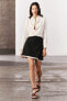 Zw collection contrast mini skirt