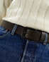 Levi's Seine leather belt in brown with logo