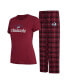 ფოტო #1 პროდუქტის Women's Burgundy, Black Colorado Avalanche Arctic T-shirt and Pajama Pants Sleep Set