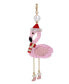 Фото #3 товара Betsey Johnson faux Stone Santa Flamingo Convertible Ornament Necklace