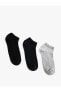 Erkek Basic 3'lü Patik Çorap Seti Çok Renkli