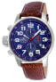 Фото #1 товара Наручные часы Invicta Men's 3328 Force Collection Stainless Steel Left-Handed с кожаным ремешком, коричневым/синим циферблатом