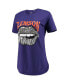 ფოტო #3 პროდუქტის Women's Purple Clemson Tigers Wild Lips Core T-shirt