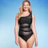 Фото #2 товара Women's Mesh Front Asymmetrical One Shoulder One Piece Swimsuit - Shade & Shore