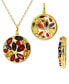 Multi-Gemstone Mixed Cut Open Cluster 18" Pendant Necklace (3 ct. t.w.) in 14k Gold-Plated Sterling Silver