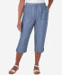 Фото #1 товара Women's Bayou Chambray Capri Pants with Pockets