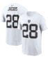 Фото #1 товара Men's Josh Jacobs White Las Vegas Raiders Name and Number T-shirt
