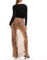 ASOS DESIGN sheer maxi skirt in leopard print