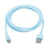 Фото #1 товара Tripp U038AB-006-S-LB Safe-IT USB-A to USB-C Antibacterial Cable - USB 2.0 - Ultra Flexible (M/M) - Light Blue - 6 ft. (1.8 m) - 1.83 m - USB A - USB C - USB 2.0 - 480 Mbit/s - Blue