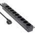 Фото #6 товара InLine 19" Socket strip - 9-way earthing contact - without switch - 2m - black