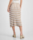 Women's Newport Striped Knit Midi Skirt Tab White, XS - фото #2