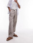 Фото #1 товара Topman straight linen blend trousers in stone