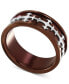 ფოტო #2 პროდუქტის Men's Two-Tone Embellished Ring in Stainless Steel
