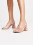 Фото #1 товара ASOS DESIGN Hero block heeled mules in clear