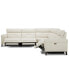 Фото #3 товара CLOSEOUT! Jazlo 5-Pc. Leather Sectional with 3 Power Recliners, Created for Macy's
