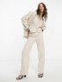 & Other Stories co-ord linen mix tailored trousers in beige
