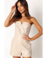 ფოტო #2 პროდუქტის Women's Mikaela Faux Leather Romper