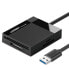 Фото #1 товара Czytnik kart pamięci SD / micro SD / CF / MS wtyczka USB 3.0 - czarny