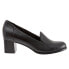 Фото #1 товара Trotters Qunicy T1864-001 Womens Black Narrow Leather Pumps Heels Shoes 10