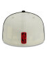 Фото #4 товара Men's Cream, Black Chicago Bulls Piping 2-Tone 59FIFTY Fitted Hat