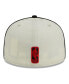 Men's Cream, Black Chicago Bulls Piping 2-Tone 59FIFTY Fitted Hat