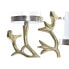 Фото #3 товара Канделябр DKD Home Decor Стеклянный Позолоченный Алюминий птицы (29 x 15 x 48 cm)