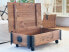 Couchtisch "Meubles" Holz Rollen Vintage