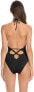 ISABELLA ROSE Women's 170735 Crisscross Halter One Piece Swimsuit Size L