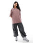 Nike mini swoosh boyfriend t-shirt in purple- PURPLE lila, XS - фото #2