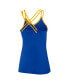 Фото #2 товара Women's Royal Los Angeles Rams Go For It Strappy Crossback Tank Top